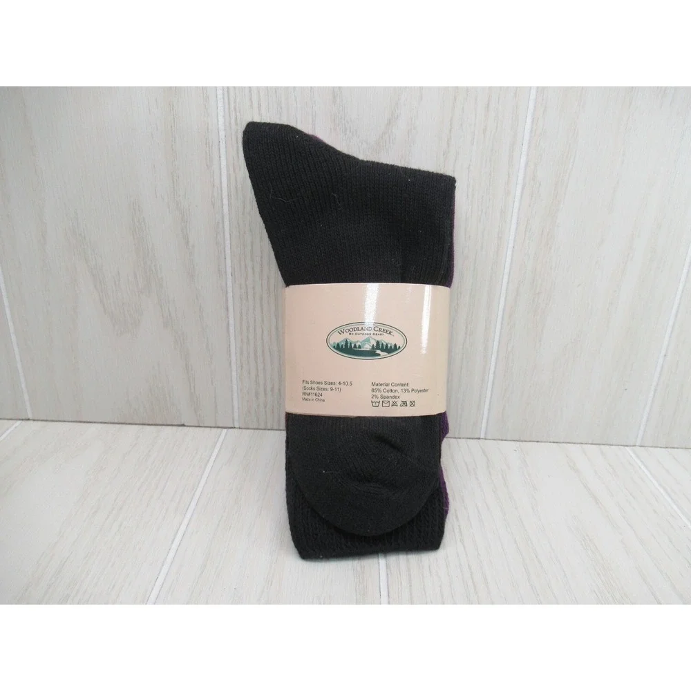 Woodland Creek 3 pack Thermal Socks Woman's purple black